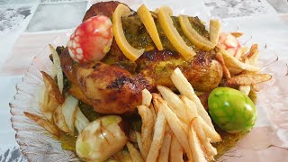 دجاج محمر كيحمر الوجه توجديه بسرعة?Poulet rôti