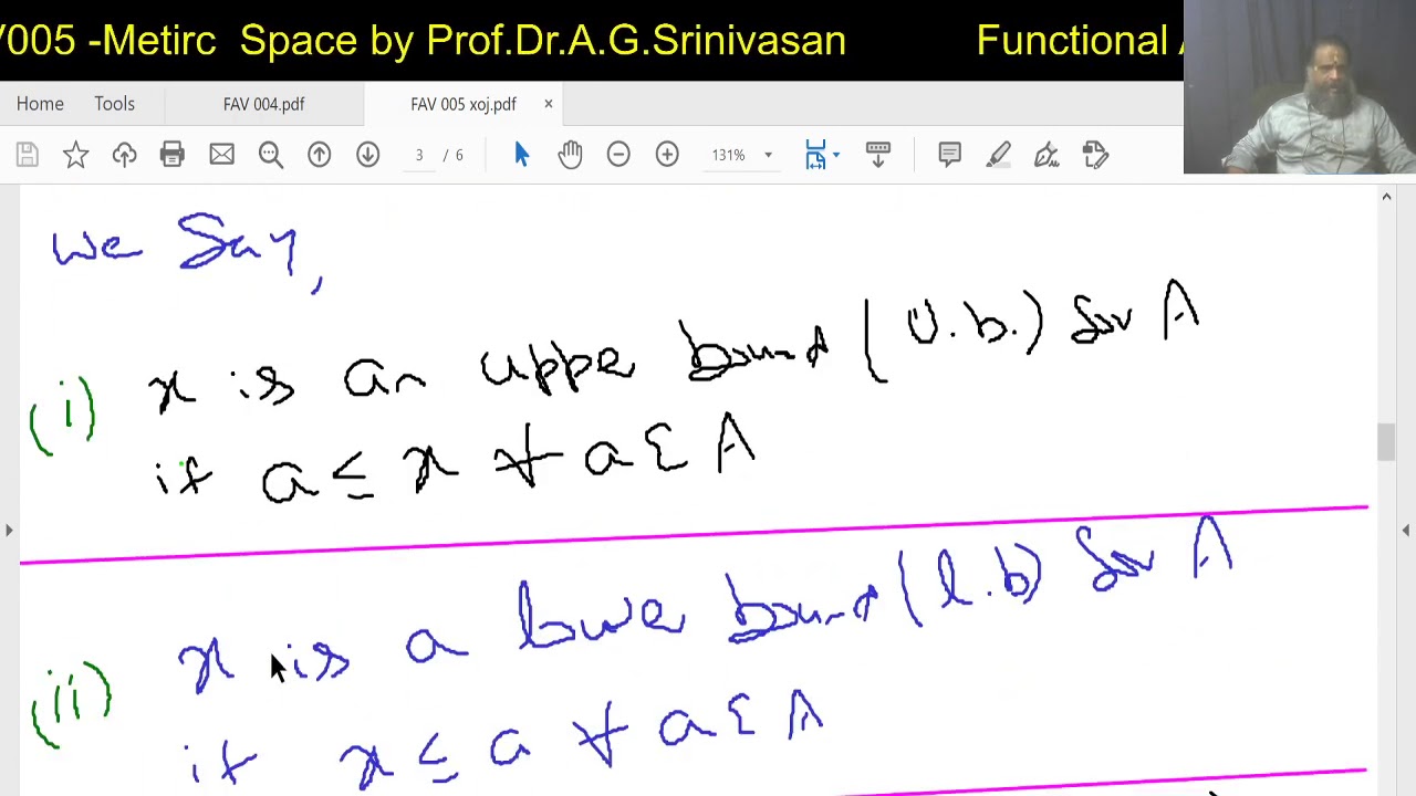 Functional Analysis Metric Space FAV005 - YouTube