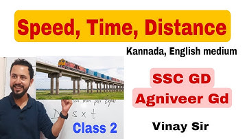 Speed Time Problems  ಕನ್ನಡ for SSC GD, AGNIVEER GD in English medium , Kannada medium class 2