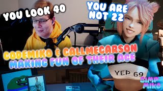 Full CodeMiko and CallMeCarson making Fun of their Age | SimpMiko News