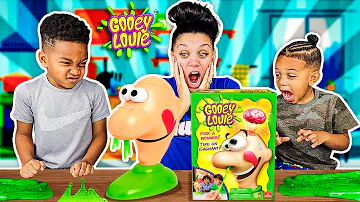 GOOEY LOUIE with EXTRA SLIME!!! Super Messy Louie Brains With Kyrie & DJ's Clubhouse!!