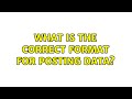 What is the correct format for posting data?