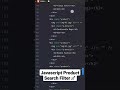 Is that JavaScript Product Search Filter? #shorts