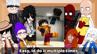 Fandoms React To Incendius Anime Characters React To Incendius Hamoodeg, Ajthebold Scary Mobs