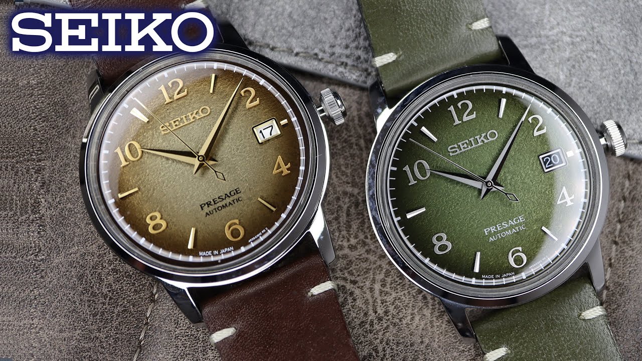 Seiko Presage Matcha Green Tea and Roasted Green Tea Limited Editions Full  Review | SRPF41 | SRPF43 - YouTube