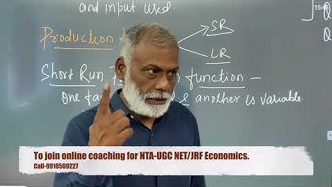 Production function || NTA-UGC NET/JRF Economics ||