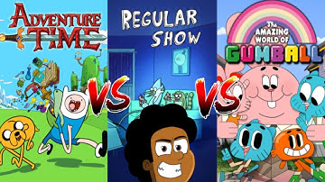 Adventure Time Vs Regular Show Vs The Amazing World of Gumball (Vs Battle)