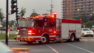 WAVE Montreal engine 222 responding x2 in Saint Leonard