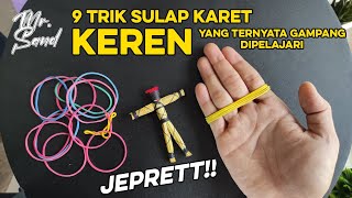 9 Trik Sulap Karet MAGIC Bikin Nganga!! Tp Gampang Dipelajari || Rubber Band Magic Trick