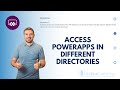 PowerApps Access PowerApps in a different directory as an external user