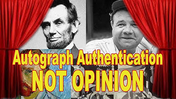 Autograph Authentication should NOT be an OPINION