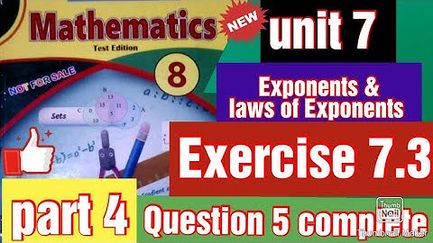 class 8 maths/Exercise 7.3/ Question 5/part 4/unit 7/Exponents & law of Exponents/‎@waseemashah786 