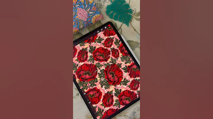 A New Seamless Pattern Design 🌸🧿🤍🌿 #procreate #patterndesign #shorts #shortvideo #youtubeshorts