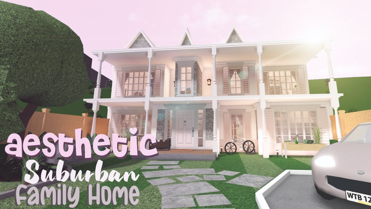 Aesthetic Blush Suburban Family Home (70K) (Speed Build) - YouTube