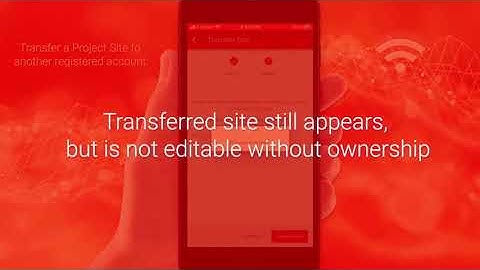 WaveLinx LITE - Instruction: 7 - Transfer Project Site Ownership