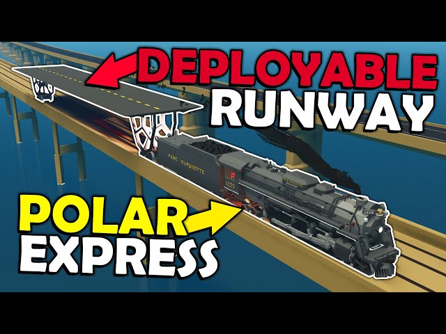 Lets Build A RAILWAY Deployable RUNWAY! - Stormworks build and rescue