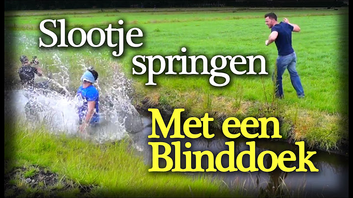 Geblinddoekt slootje springen