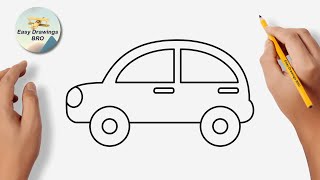 Drawing car tutorial | How to draw a car | Easy Drawings BRO screenshot 2