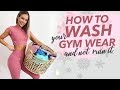 HOW TO KEEP ACTIVEWEAR LOOKING FRESH &amp; NEW | Wash workout clothes right! Gymshark, Lululemon