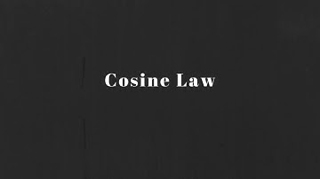 Math 20-1:  The Cosine Law