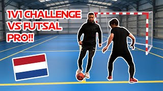 Street Panna vs Professional Futsal player! Dutch Futsal Legend!!