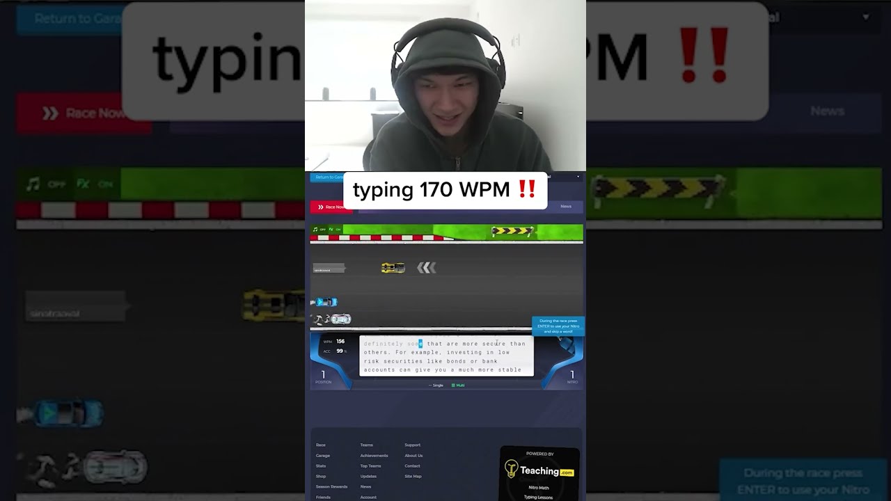 SINATRAA IS THE FASTEST TYPER IN WORLD 