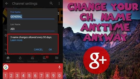 How To Change YouTube Channel Name Before 90