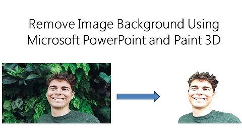 Remove background from photo in Paint 3D and PowerPoint