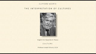 On Clifford Geertz's The Interpretation of Cultures: Thick Description