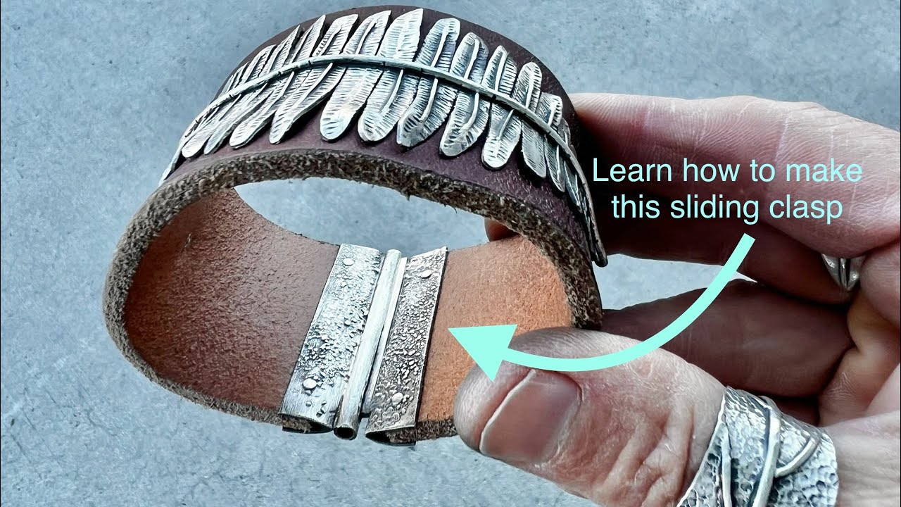 How to fabricate a sliding clasp, fuse silver dust, and rivet it to ...