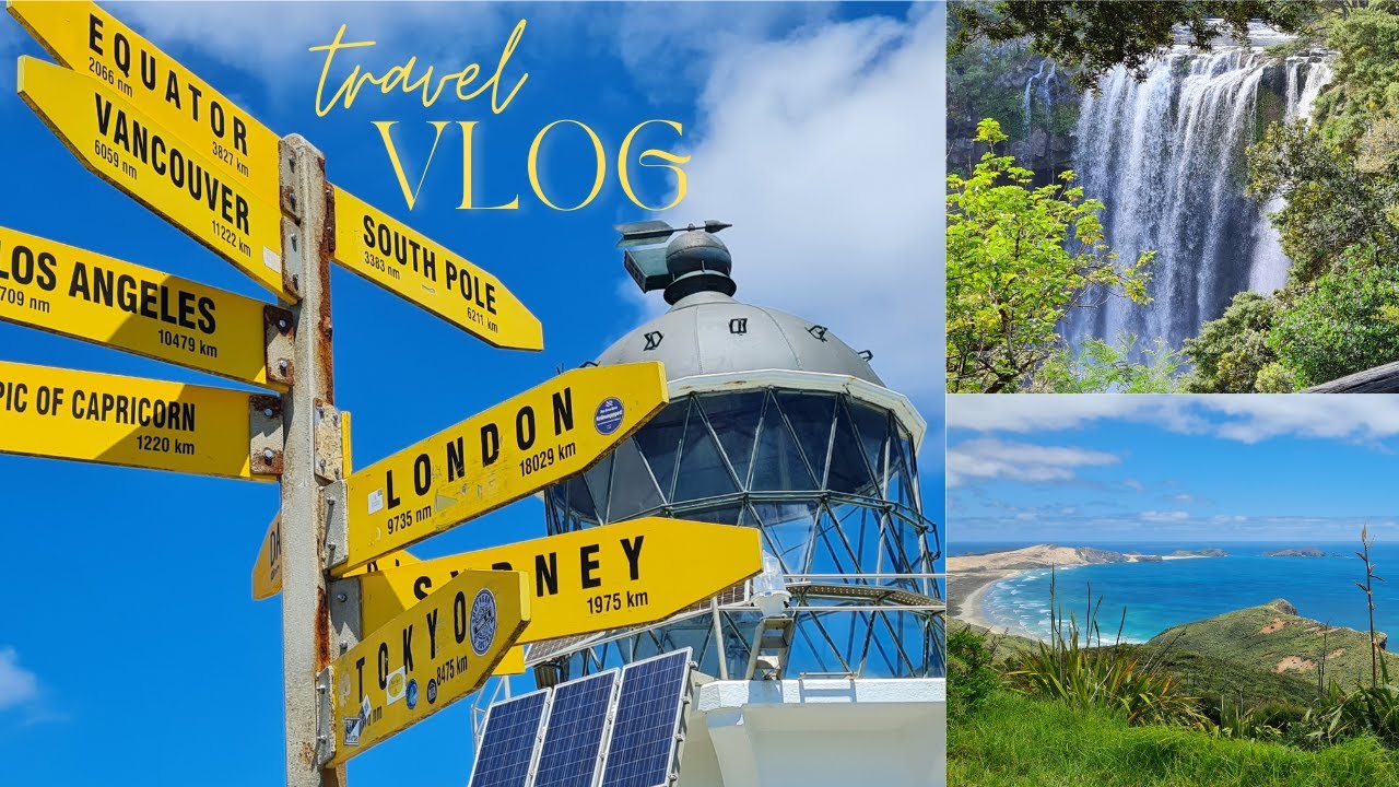 Cape Reinga, Giant Sand Dunes, Rainbow Falls, Auckland,North Island, New Zealand, Silent Travel Vlog