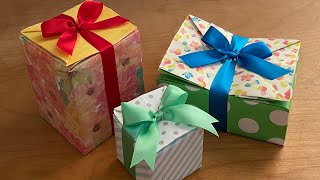 How to Tie a Ribbon: Big & lovely four loop bow on a gift card package or  gift box -Holiday version- 