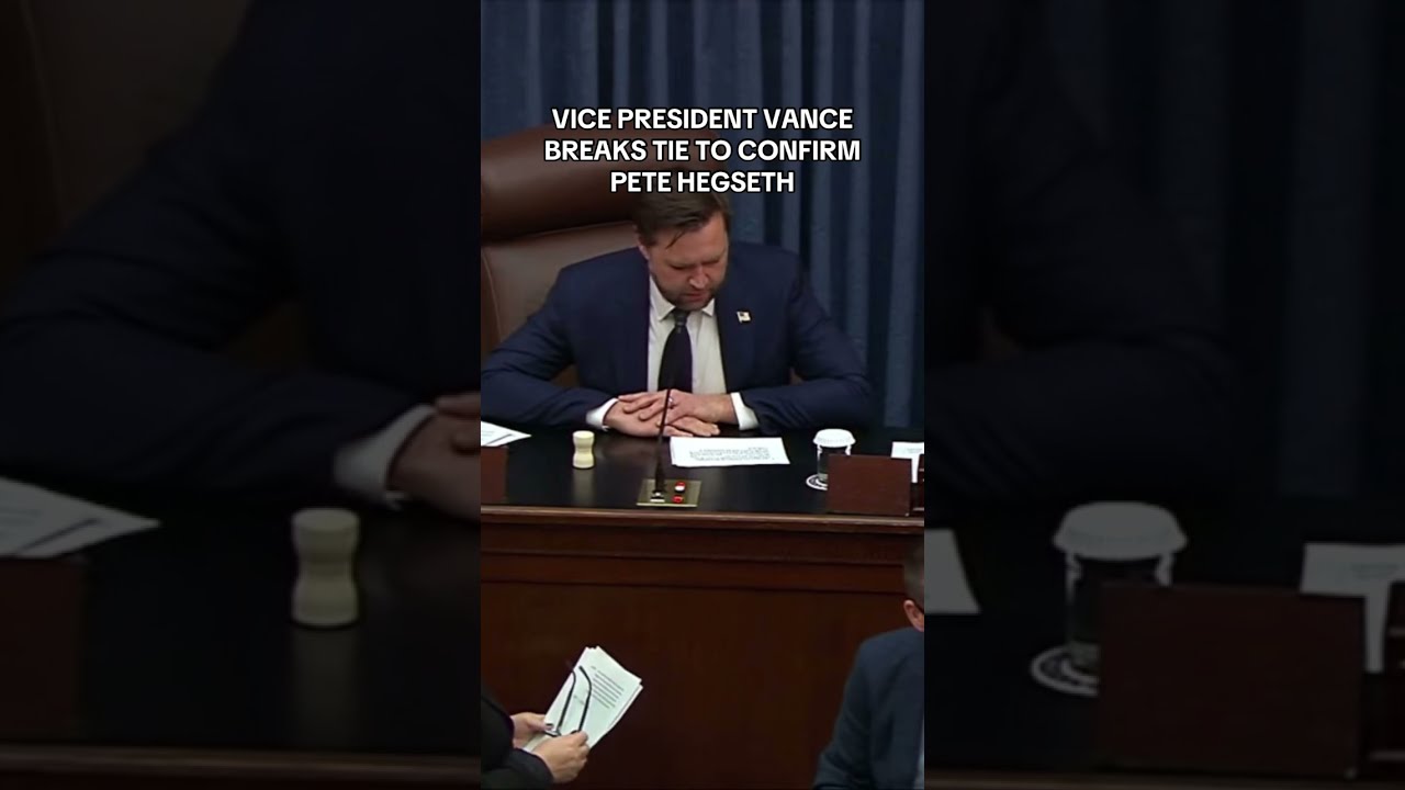 Vice President JD Vance Breaks The 50 Tie To Confirm Pete Hegseth As Defense Secretary