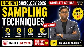 UGC NET Sociology 2026 Complete Course | Hindi Notes + PYQs + Strategy 🔥Sampling Techniques in Hindi