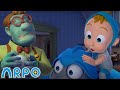 Run for your life  baby daniel and arpo the robot scary kids story  funny cartoon robot for kids