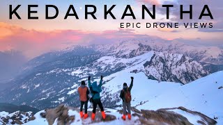 Epic Drone Views of Kedarkantha Summit | Kedarkantha Trek in Winters | Uttarakhand | Soul Trails