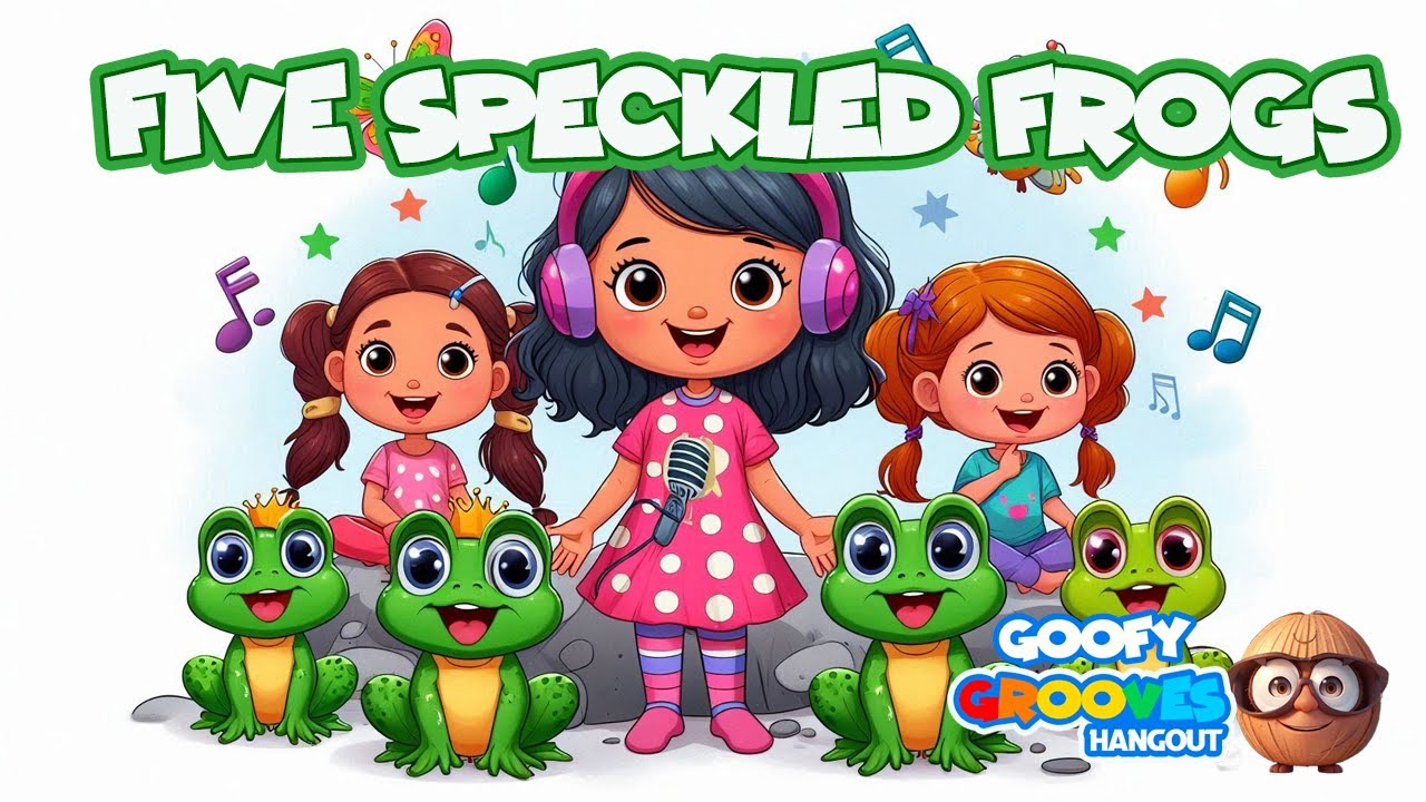 "Hop Along with Five Little Speckled Frogs 🎵 | Fun Preschool Counting ...