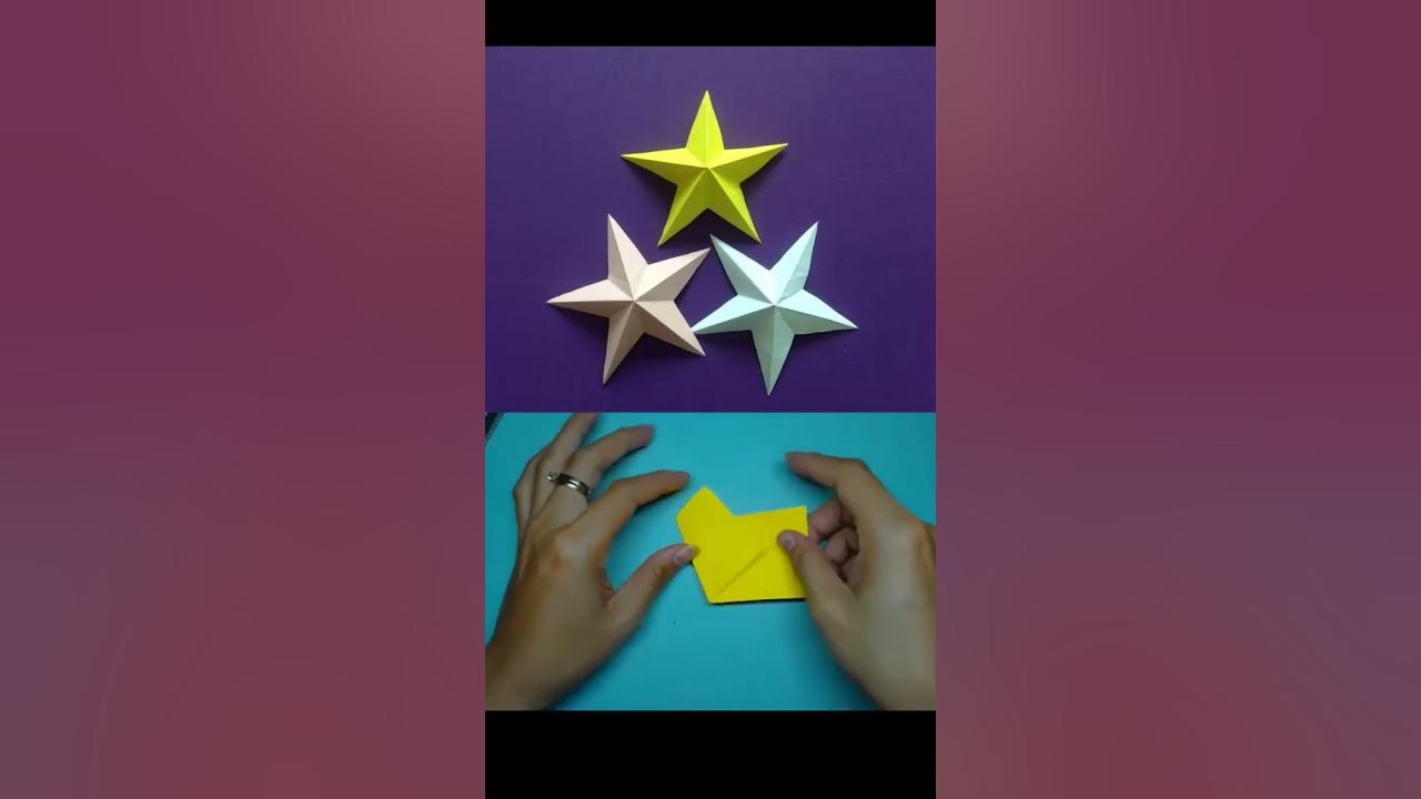 How to make a 3D paper star, Easy origami stars for beginners making