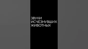 ЗВУКИ ВЫМЕРШИХ ЖИВОТНЫХ