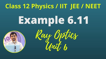 Example 6.11 - Ray Optics Unit 6 Class 12 Physics