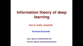 Part 6: GAN, infoGAN