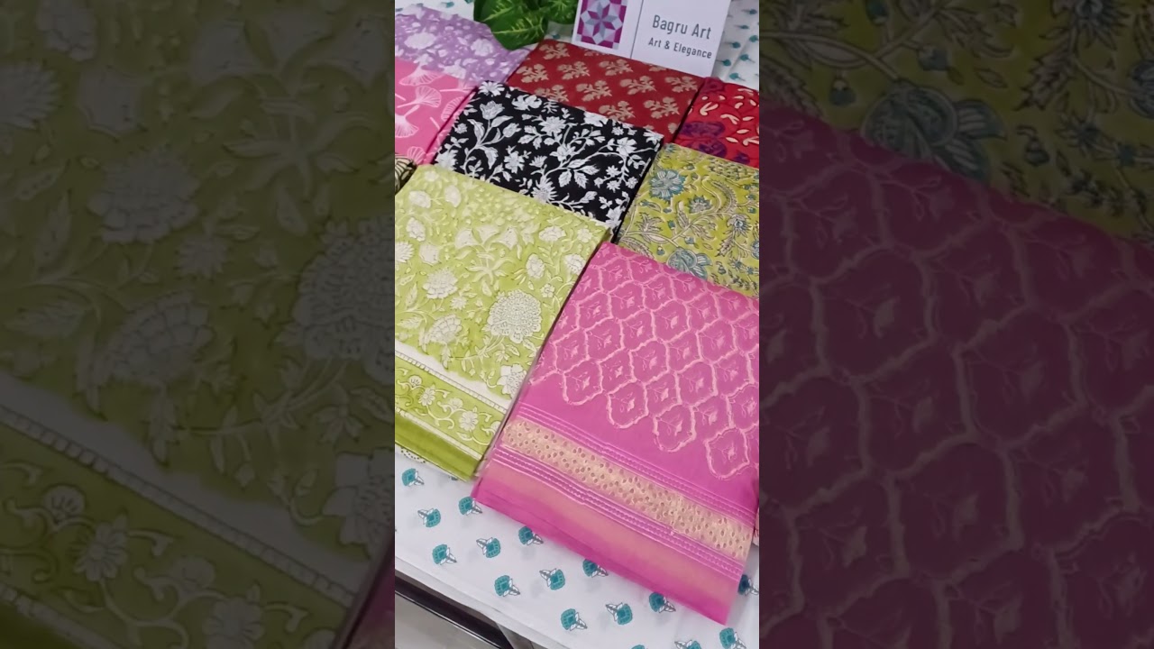 Chanderi Silk Suit | Cotton Mulmu Suit - Bagruart.