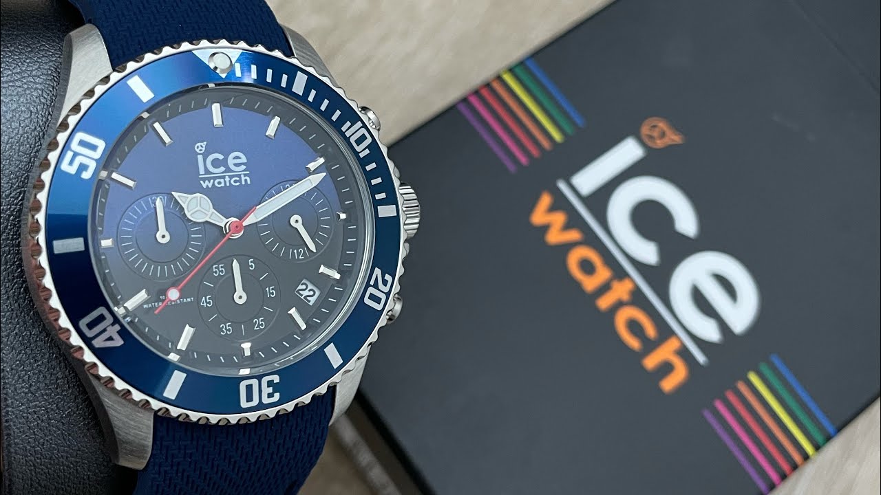 Ice Watch Chronograph Blue Dial Blue Silicone Men's Watch 017929 (Unboxing)  @UnboxWatches - YouTube