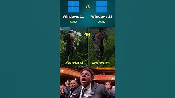 Windows 11 24H2 vs Windows 11 23H2 #pcgaming #shorts