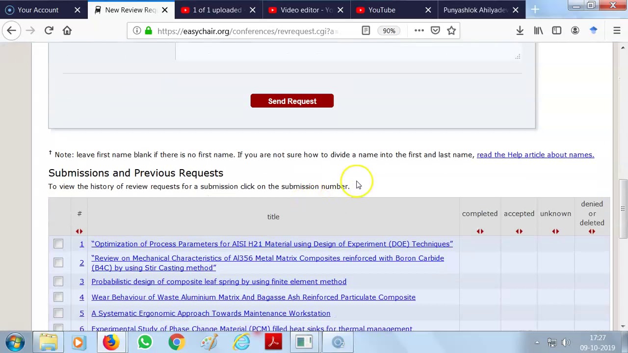 Introduction to EasyChair PC member Page YouTube