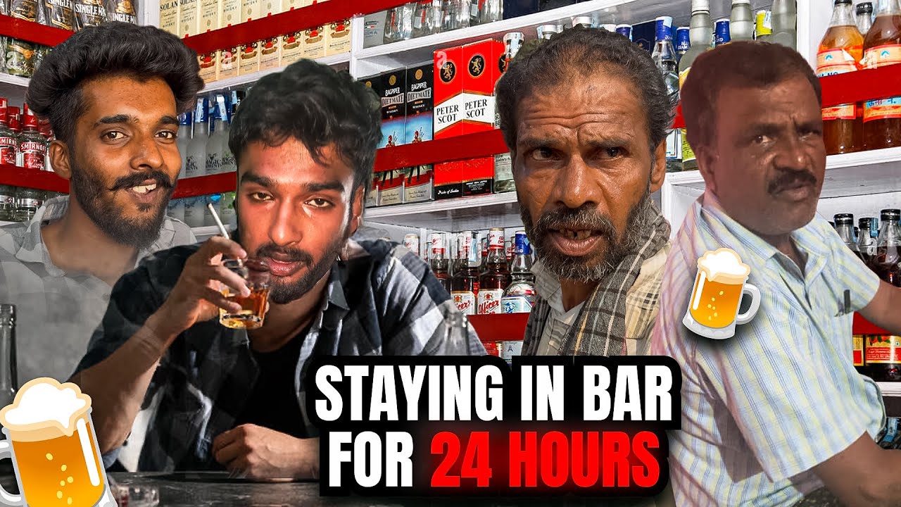 Staying in Bar for 24hours with ಅಪ್ಪಾಜಣ್ಣ /Accident💔/ Bar🍻#sharathkannadiga 