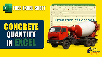 Concrete Quantity Calculation in Excel | Free Downloadable Sheet | Civil Engineering Ustad