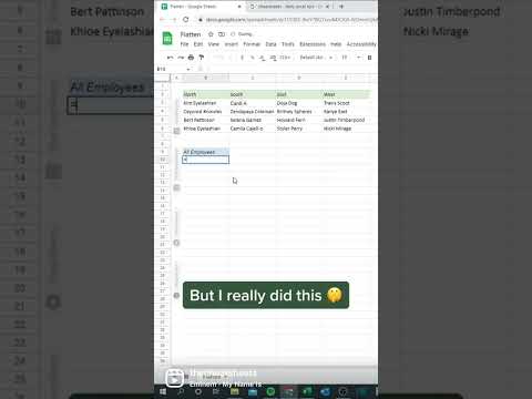 How to Flatten Data in Gsheets