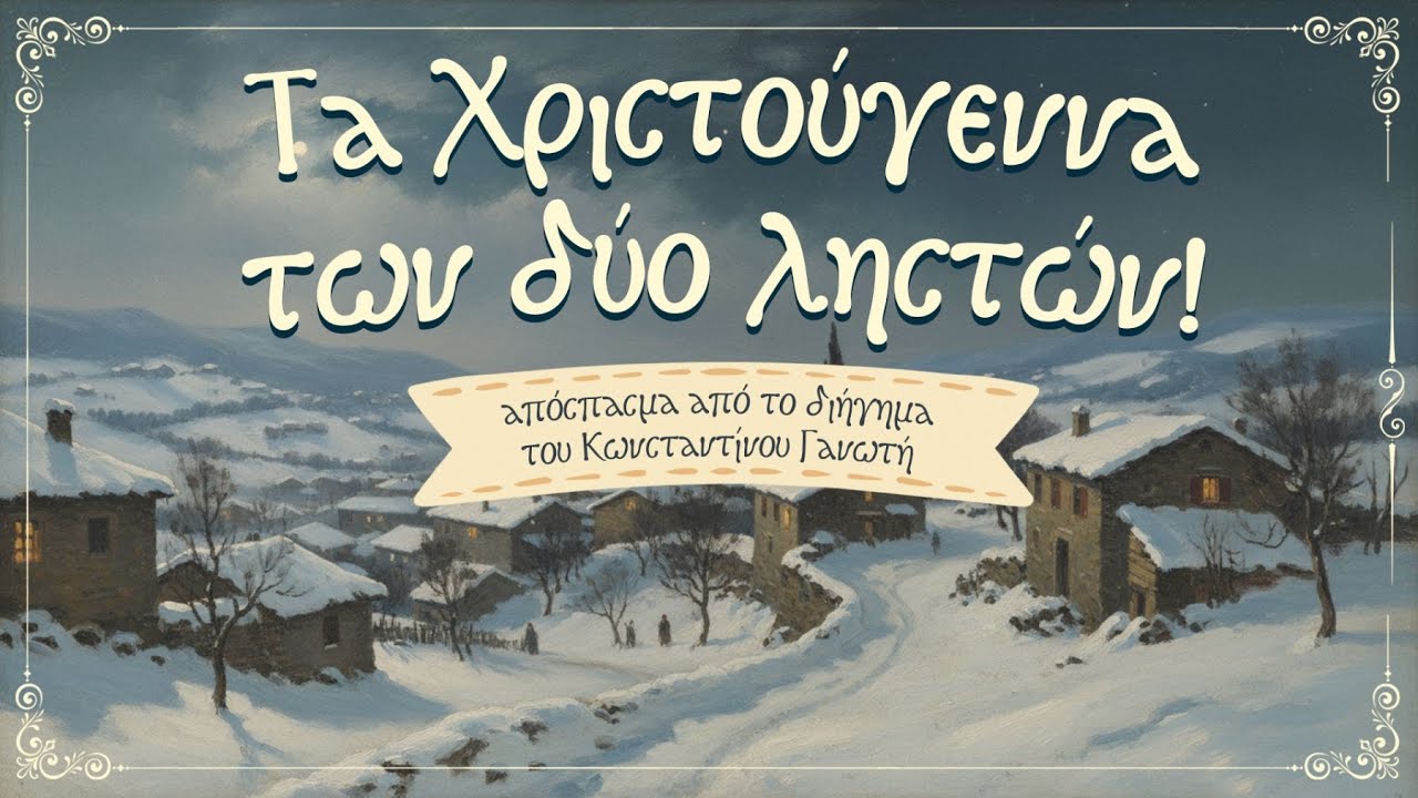 Tα Χριστούγεννα των δύο ληστών | Διήγημα του Κωνσταντίνου Γανωτή