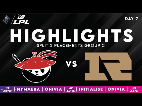 AL vs RNG Highlights | LPL Split 2 Placements Group B | Anyone's Legend vs Royal Never Give Up
